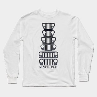 Jeep Grills Dark Grey Logo Long Sleeve T-Shirt